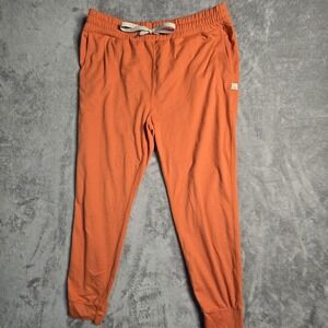 Vuori Performance Jogger Pants Orange Size Large Activewear Loungewear Gym